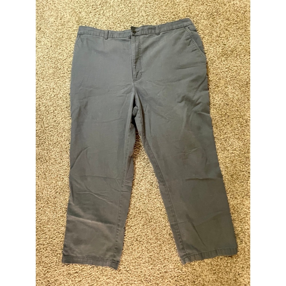 David Taylor Collection Mens Gray Twill Pants Workwear Officewear 44x29